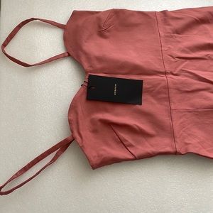 VESPER Dress  MADE Uk  Size 12. Rose / Soft MAUVE Strech. Cami strap